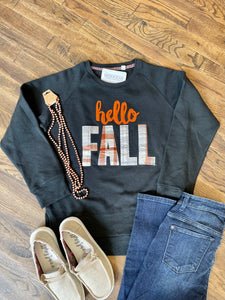 Hello Fall Patched Pullover