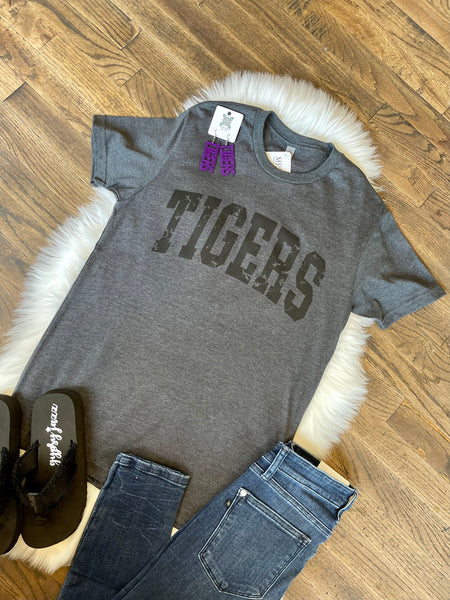 SS Preppy Mascot Tee || GRAY TIGERS