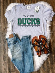 Distressed Stars School Spirit Tee || Taylor Ducks