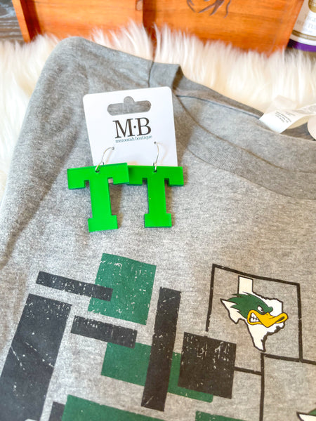 T Spirit Earrings  || Green