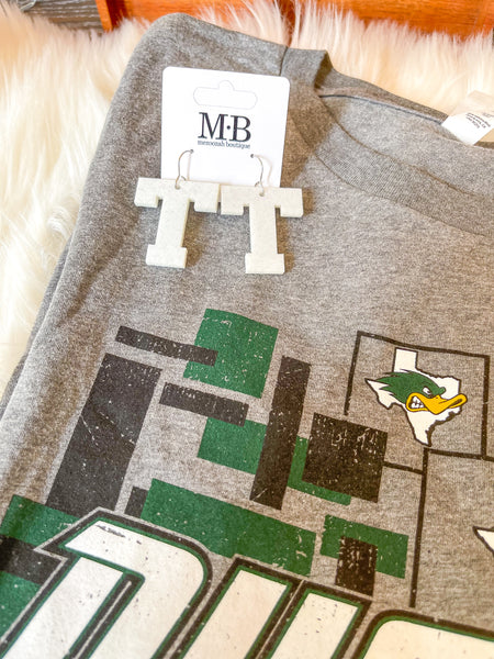 T Spirit Earrings  || White