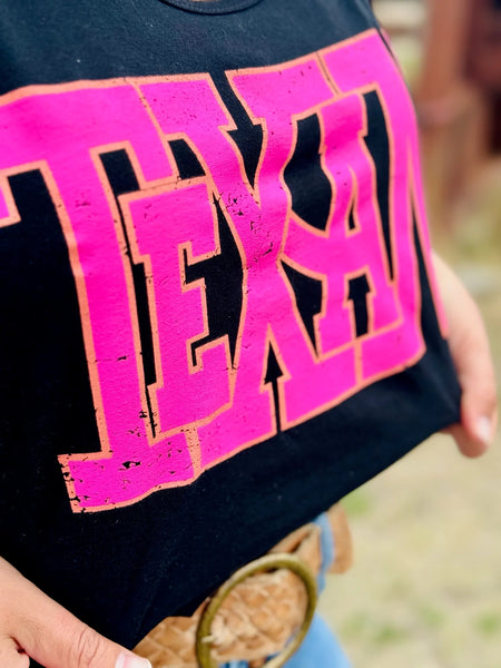 Texan Pink & Orange Ink Tee