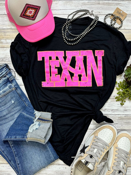 Texan Pink & Orange Ink Tee