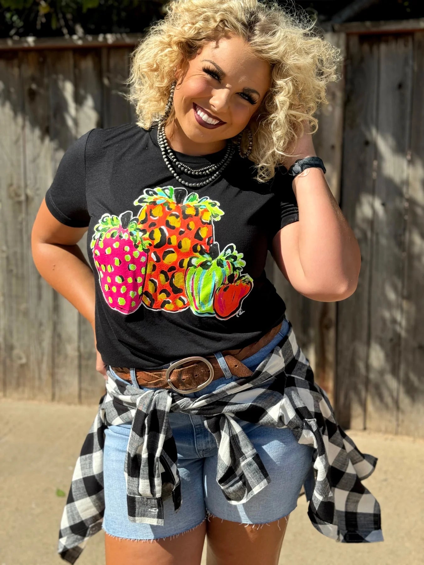 Callie Ann's Neon Pumpkins Tee