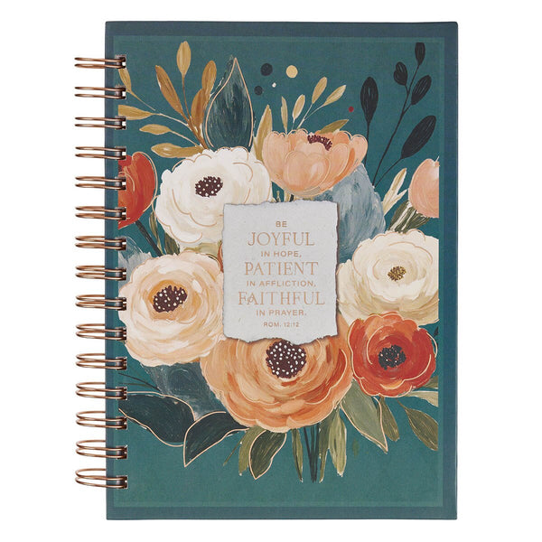 Joyful Patient Faithful Heirloom Spiral Journal - Romans 12:12
