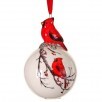 5" DOLOMITE CARDINAL BALL ORNAMENT