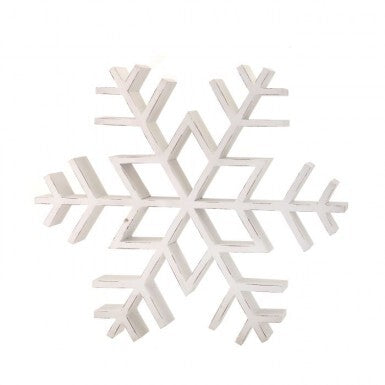 14" MDF SNOWFLAKE TABLE PIECE