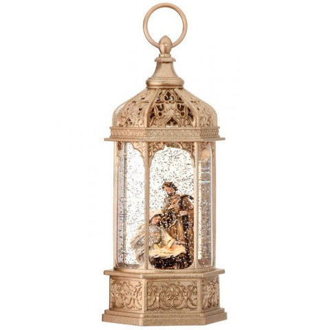 13" Nativity Byzantine Lantern Water Globe - LED/BTY/TMR