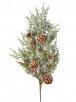 28" Frosted Pine Cedar w/Cones Spray Pick