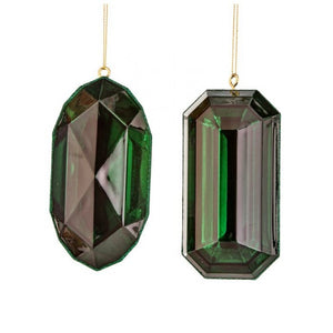 5" Acrylic Emerald Gem Ornament