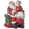 7.8" RESIN SANTA & MRS CLAUS IN CHAIR