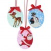 Santa / Snowman / Deer Oval Whimsy Ornament