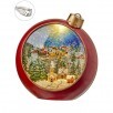 8.5" LED WINTER TOWN ORNAMENT WATER GLOBE B/O USB