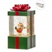 6" LED  SANTA IN GIFT PKG WATER GLOBE USB, B/O, TMR