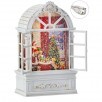 9" LED Santa Arch Window Water Globe USB, B/O, USB