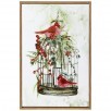 CARDINAL WITH BIRDCAGE  PRINT