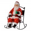 6.5" RESIN SANTA IN METAL ROCKER