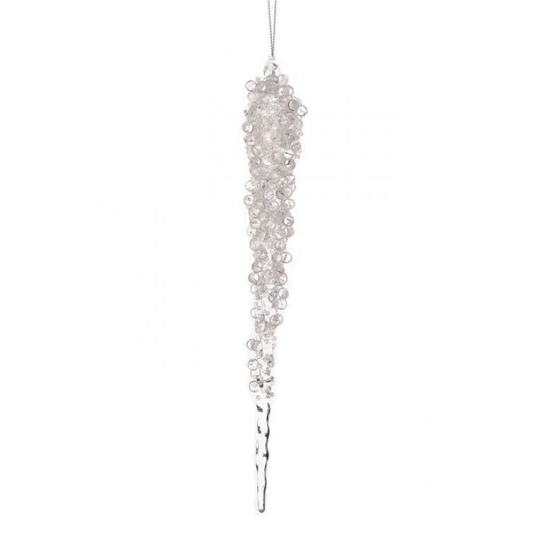 11" Iced Acrylic Icicle Ornament