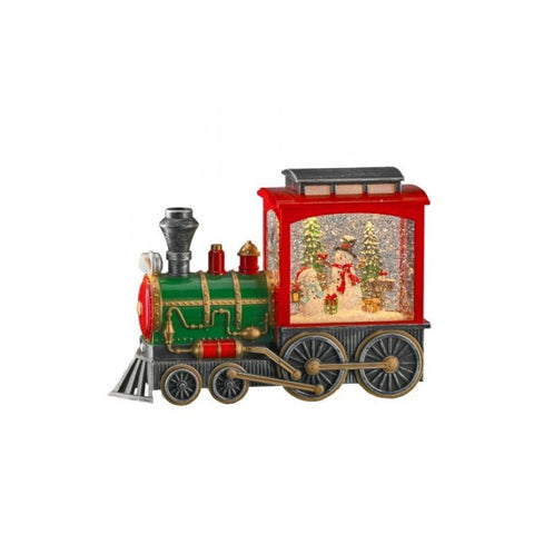 10" LED Snowman Train Waterglobe