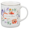 Ivory Floral Mug || I Love You Mom