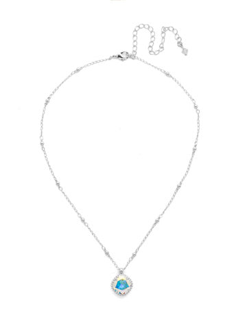 Sorrelli || Cushion-Cut Pendant Necklace in Aurora Borealis