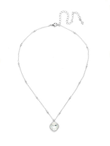 Sorrelli || Cushion-Cut Pendant Necklace in Light Aqua