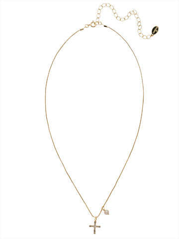 Sorrelli || Joelle Cross Pendant Necklace in Crystal