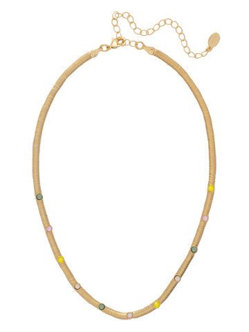 Sorrelli || Mini Studded Juna Tennis Necklace in Mango Mint