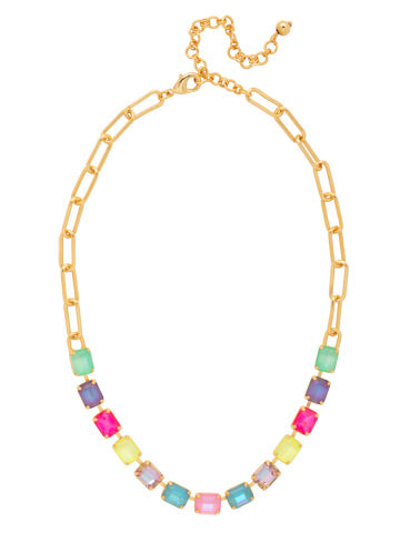 Sorrelli || Octavia Paperclip Tennis Necklace in Candy Carnival