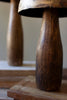 Antique Brass Mushrooms with Wooden Bases