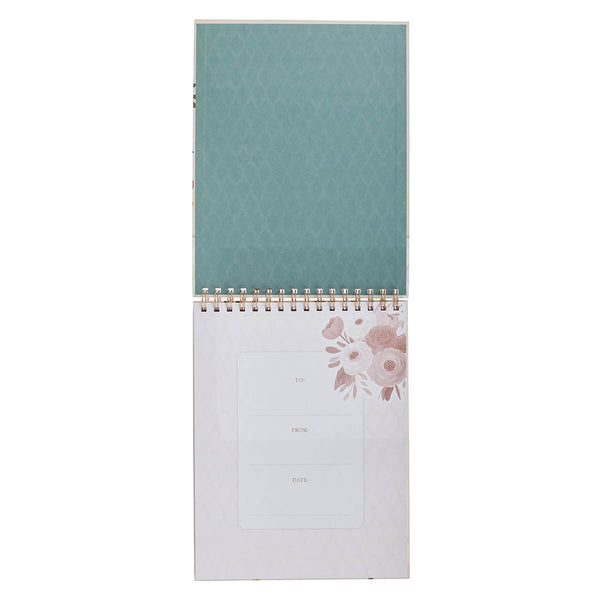 Joyful Patient Faithful Heirloom Spiral Notebook - Romans 12:12