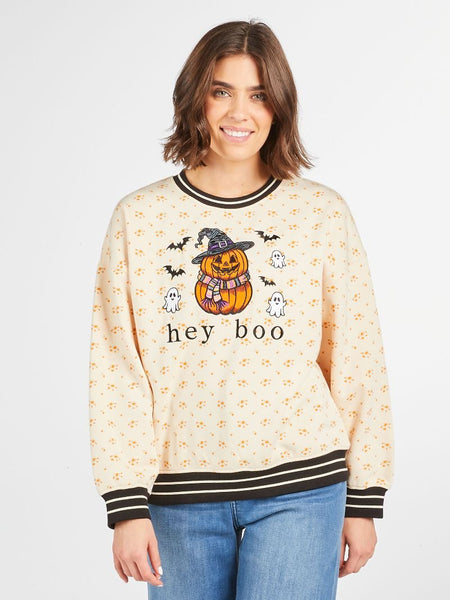 Hey Boo Crew Pullover