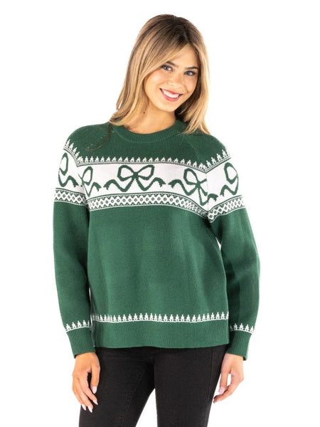 Green Bow Sweater