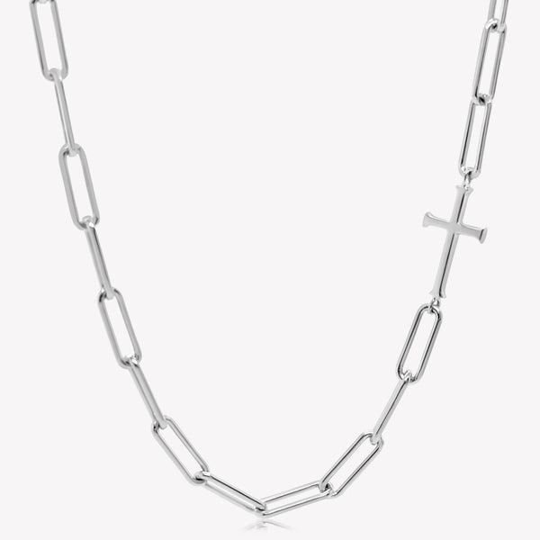 Rizen || Chain Breaker Cross Necklace - Sterling Silver