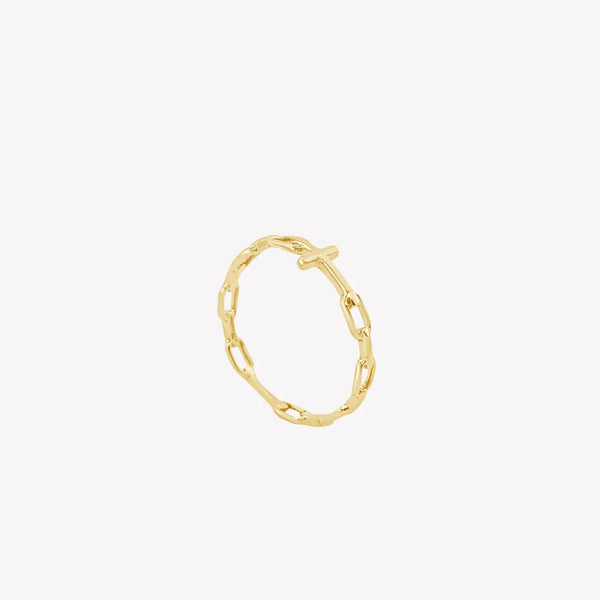Rizen || Chain Breaker Cross Ring - Gold