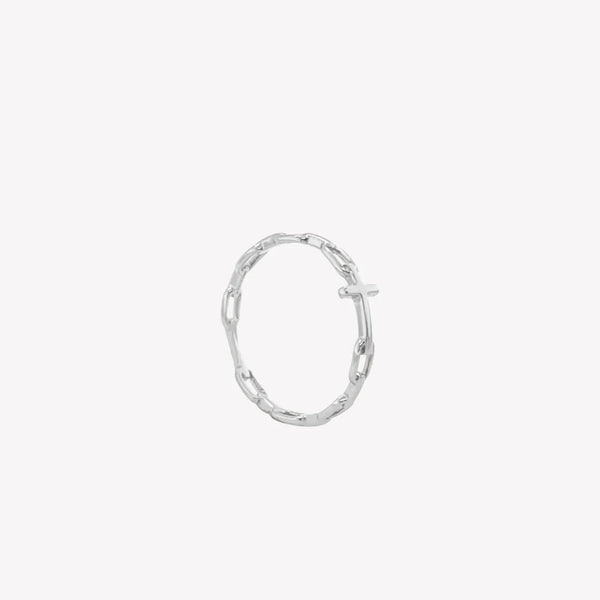 Rizen || Chain Breaker Cross Ring - Sterling Silver