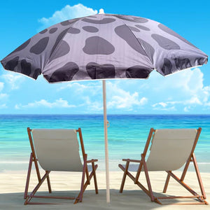 Beach Umbrella || Black Leopard