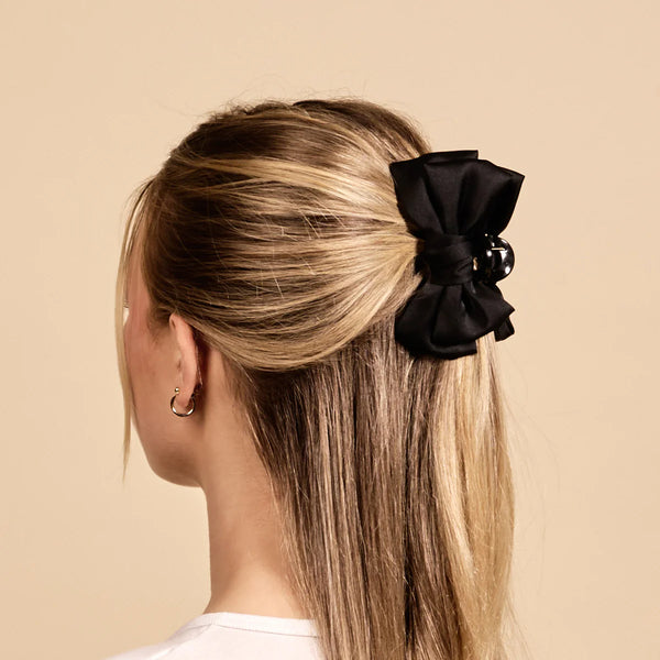 Mini Bow Claw Clip || Black