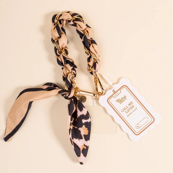 Call Me Later Phone Scarf || Cheetah
