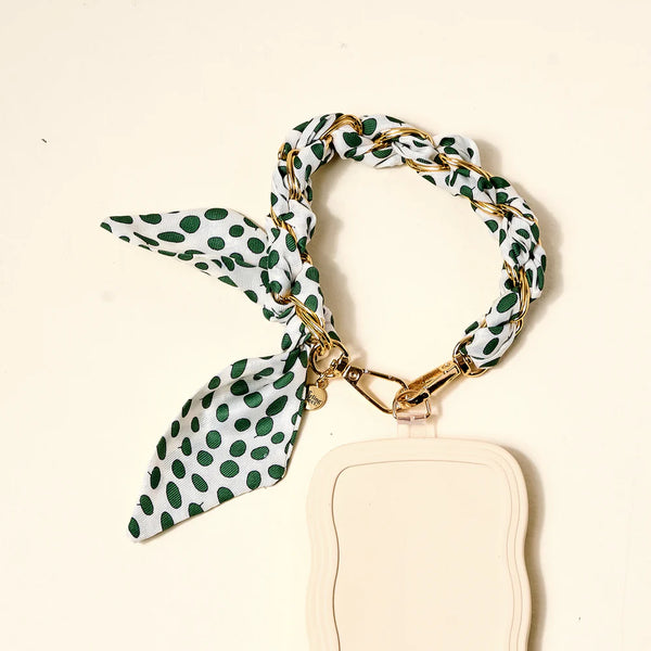 Call Me Later Phone Scarf || Olive Dot