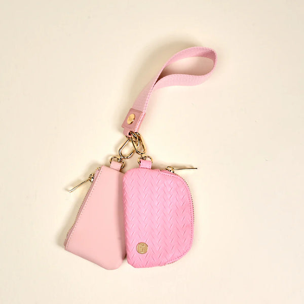 Dynamic Duo Pouch Luxe Wristlet || Blush