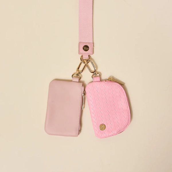 Dynamic Duo Pouch Luxe Wristlet || Blush