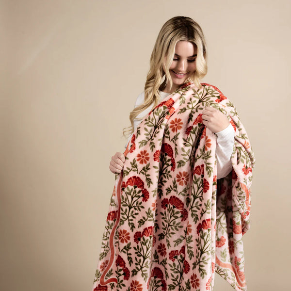 Struggle Up Plush Blanket || Everbloom Dusty Rose