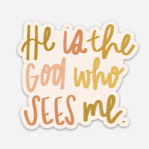 Dear Heart || God Who Sees Me Sticker