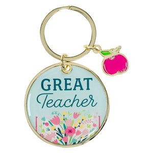 Great Teacher  Metal Keychain with Charm - Eccles. 2:26