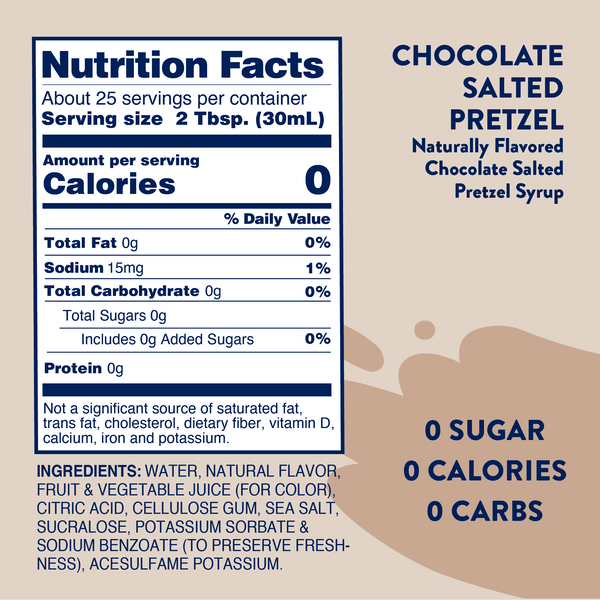 Skinny Syrup || Sugar Free Chocolate Salted Pretzel Syrup