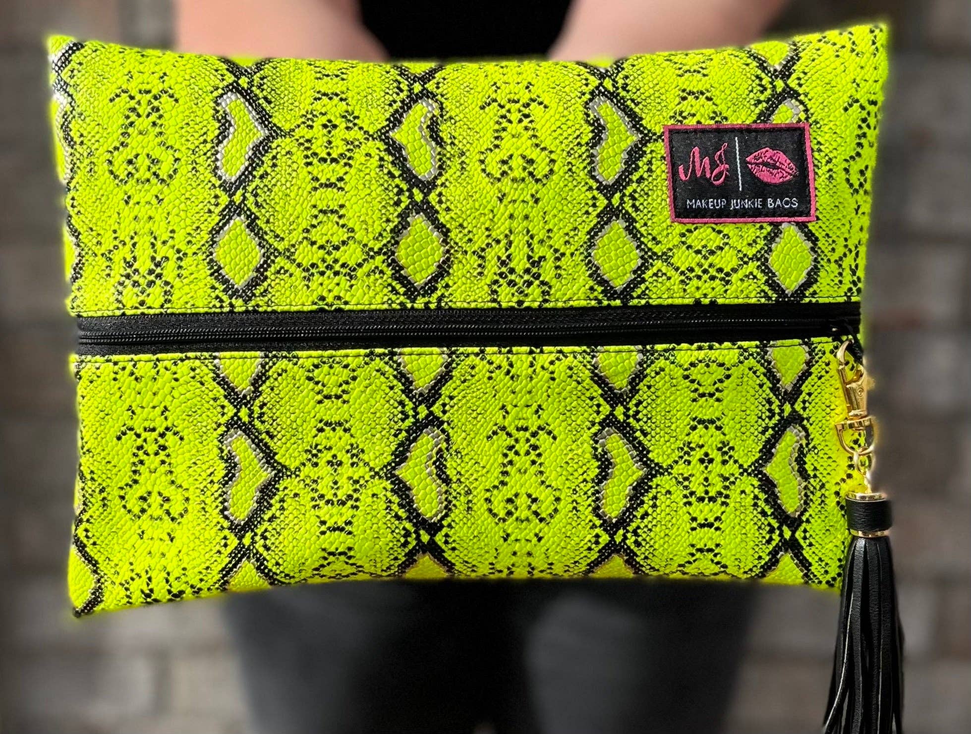 Neon Moccasin Makeup Junkie Bag