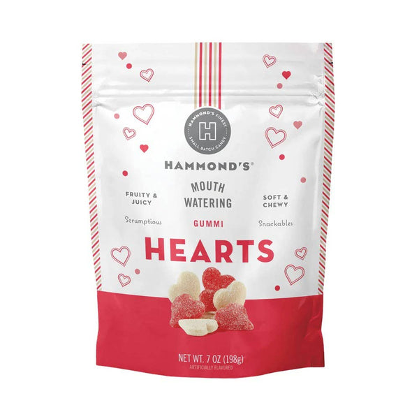 Gummi Candy - Red & White Hearts