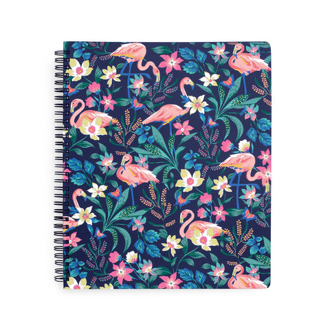 Flamingo Garden Notebook with Pocket