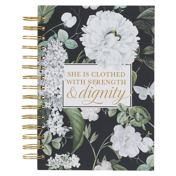 Clothed w/Strength & Dignity Wirebound Journal - Prov. 31:25